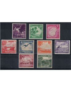 NAURU 1954 Serie ordinaria 9v MNH**