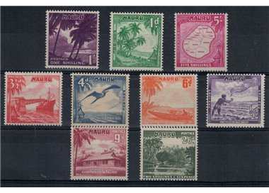 NAURU 1954 Serie ordinaria 9v MNH**