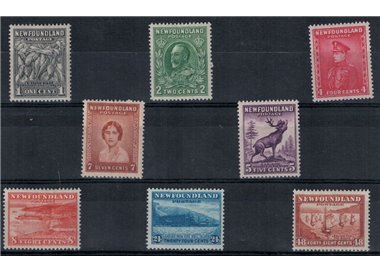 NEWFOUNDLAND 1932 Ordinary - Definitives 8 v MH*