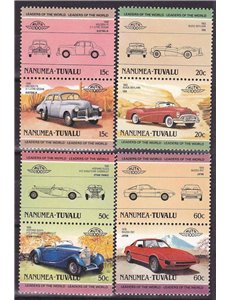 NANUMEA 1985 Automobili 8v MNH**