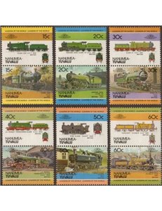 NANUMEA 1984 Trains, locomotives 12v MNH**