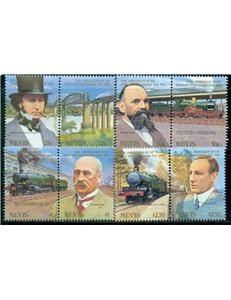 NEVIS 1985 Ferrovia Great Western Railway 8v MNH**