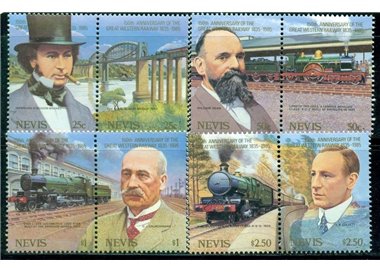 NEVIS 1985 Great Western Railway 8v MNH**