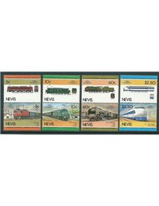 NEVIS 1984 Locomotive (II) 8v MNH**