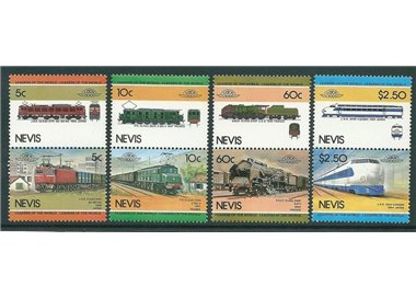 NEVIS 1984 Locomotives (II) 8v MNH**