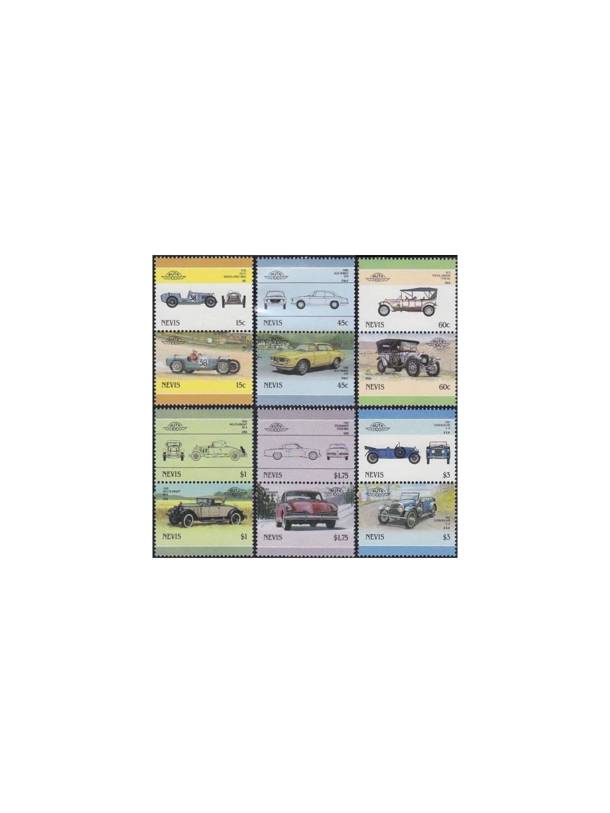 NEVIS 1986 Automobili (VI) 12v MNH**