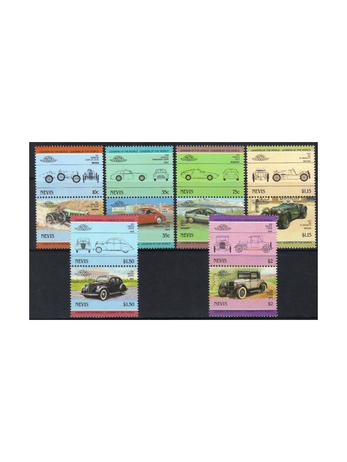 NEVIS 1985 Cars (IV) 12v MNH**