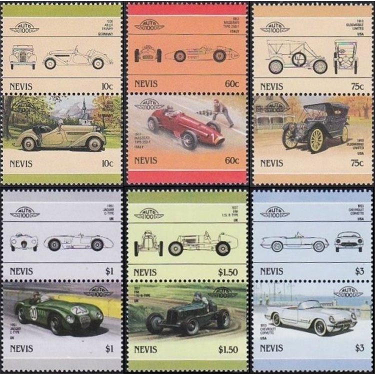 NEVIS 1986 Cars (V) 12v MNH**