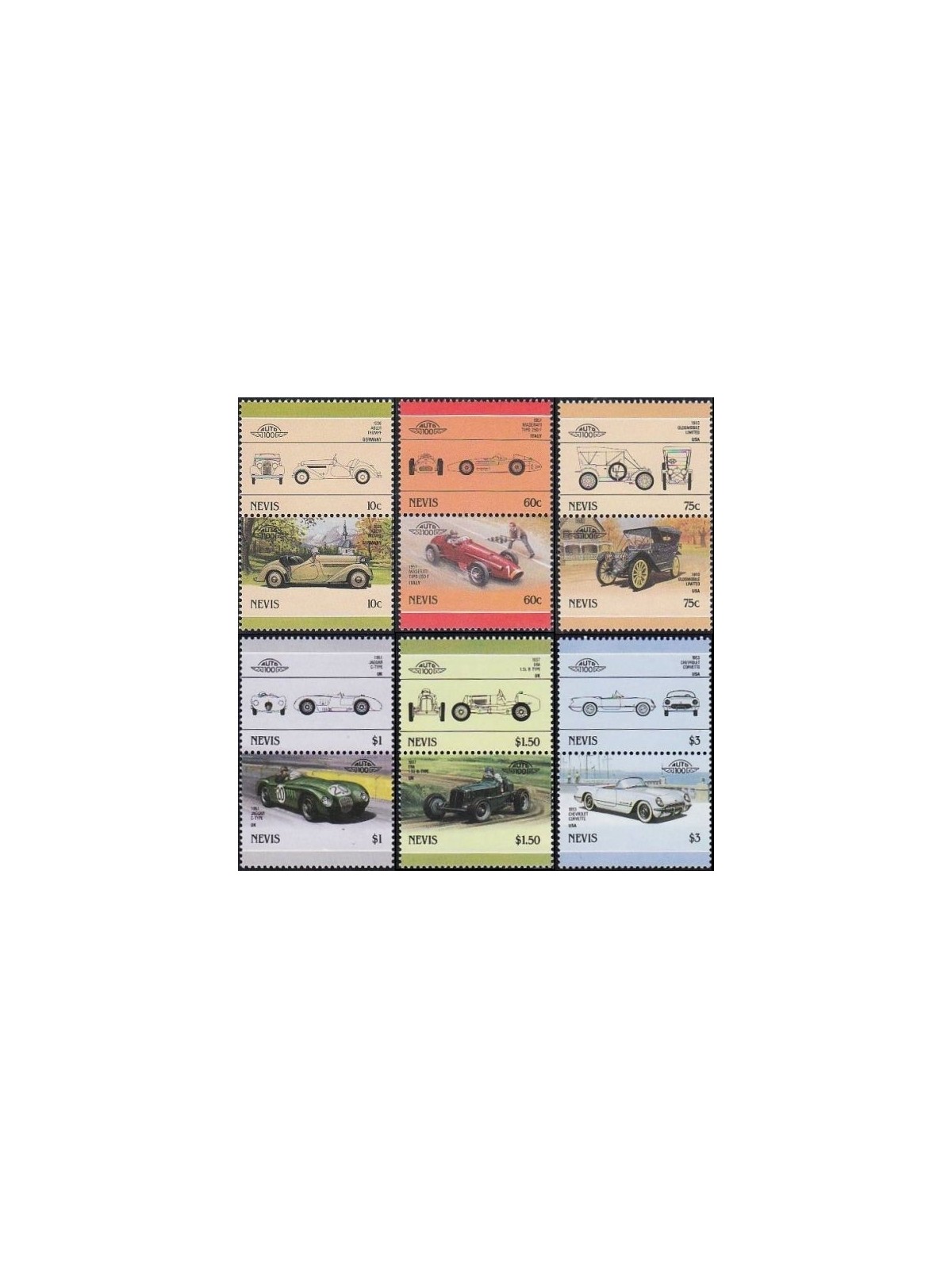 NEVIS 1986 Automobili (V) 12v MNH**