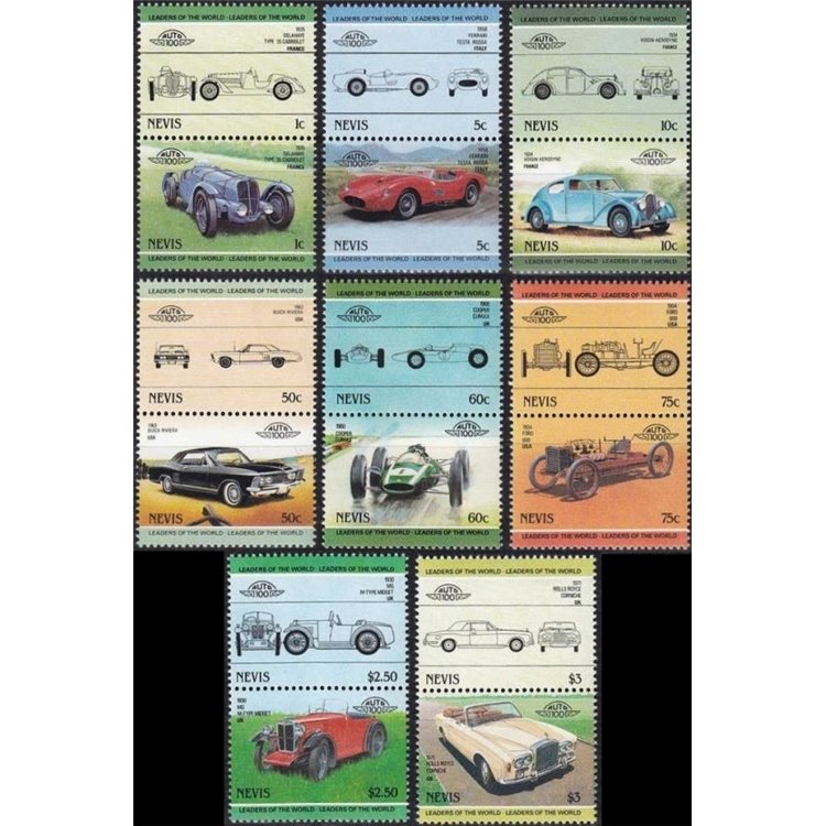NEVIS 1985 Automobili (III) 16v MNH**