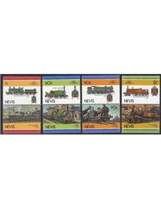 NEVIS 1984 Locomotive (III) 8v MNH**