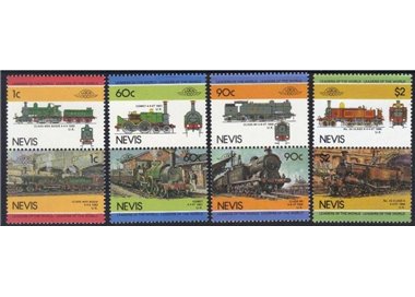 NEVIS 1984 Locomotives (III) 8v MNH**