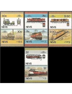 NEVIS 1986 Locomotives (V) 8v MNH**