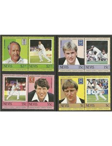 NEVIS 1984 Campioni di Cricket (II) 8v MNH**