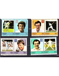 NANUMEA 1984 Cricket 8v MNH**