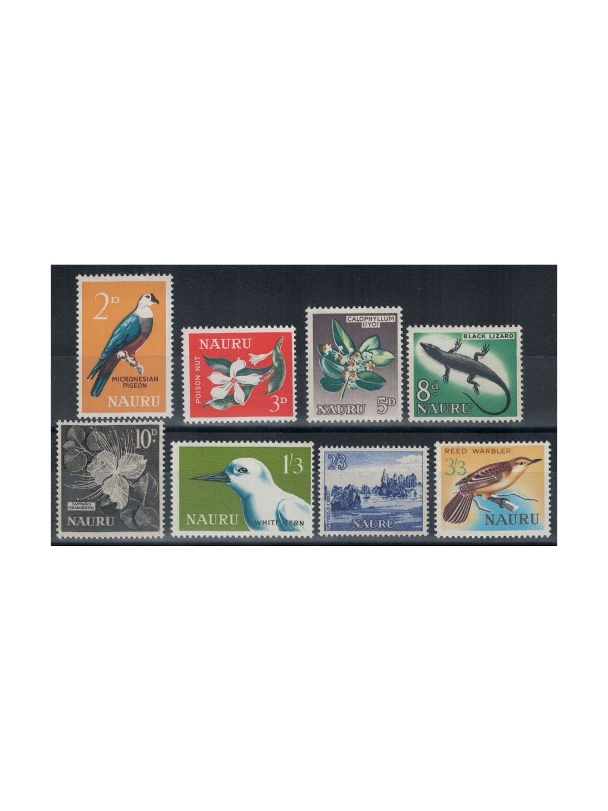 NAURU 1963-65 Ordinary series 8v MH*