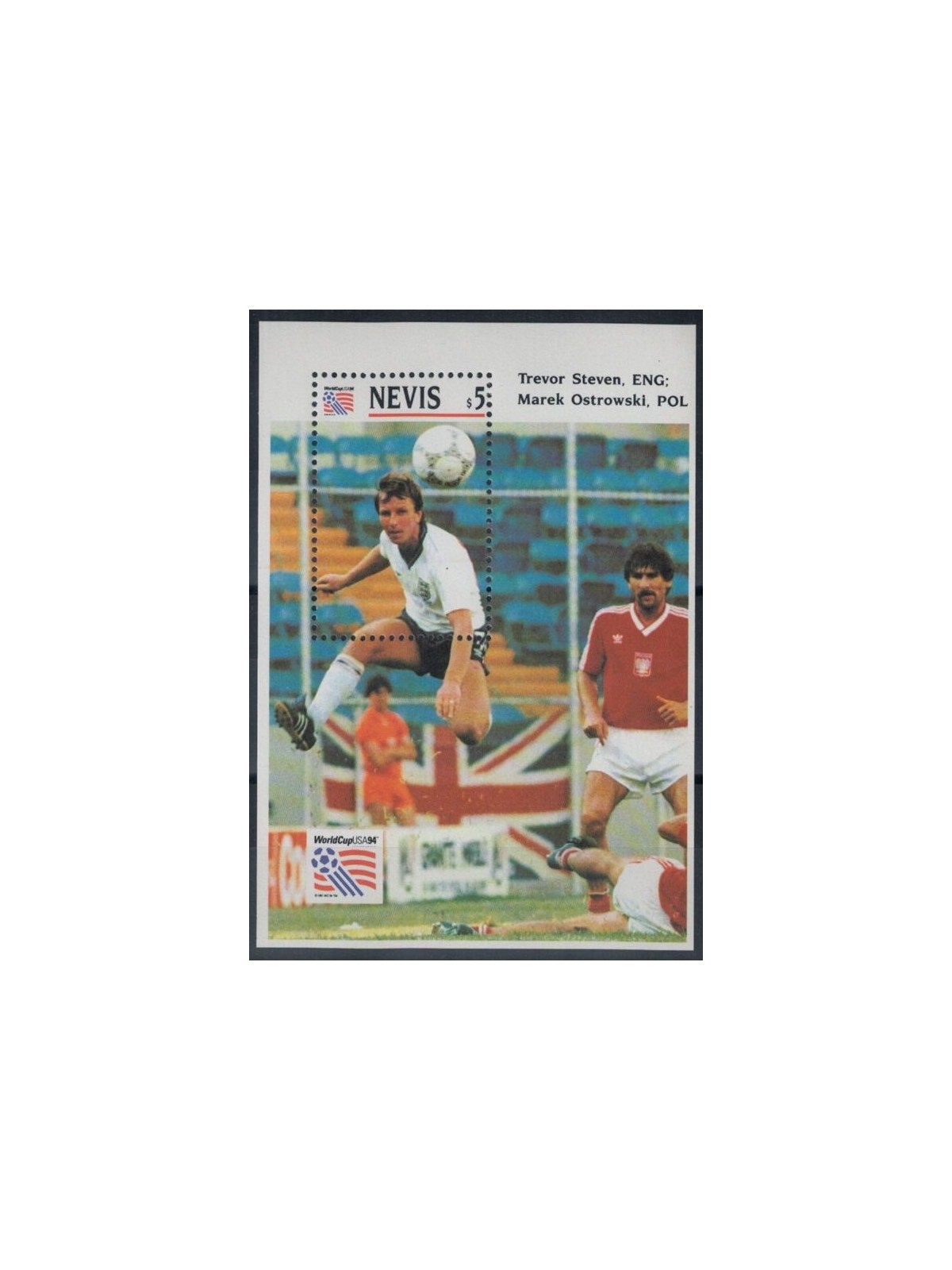 NEVIS 1993 Coppa del mondo di calcio BF MNH**
