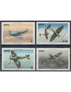 NEVIS 1986 Aviazione, Spitfire 4v MNH**