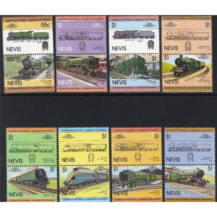 NEVIS 1983 Locomotive (I) 16v MNH**