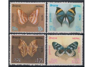 NEPAL 1974 Butterflies - Butterflies 4v MNH**