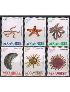 MOZAMBIQUE 1982 Marine fauna, echinoderms 6v MNH**