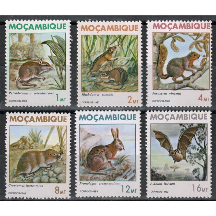MOZAMBIQUE 1983 Fauna, small mammals 6v MNH**
