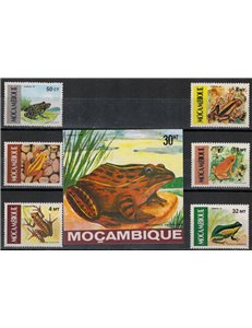 MOZAMBIQUE 1985 Fauna, frogs 6v + 1 s/s MNH**