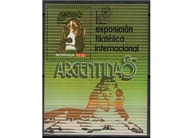 NICARAGUA 1985 Esposizione filatelica internazionale BF MNH**