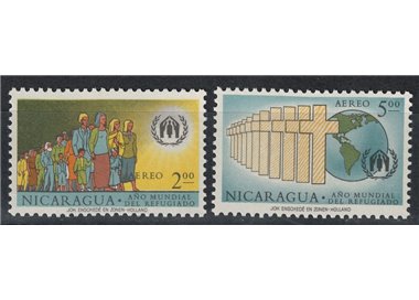 NICARAGUA 1960 Anno mondiale del rifugiato 2v MNH**