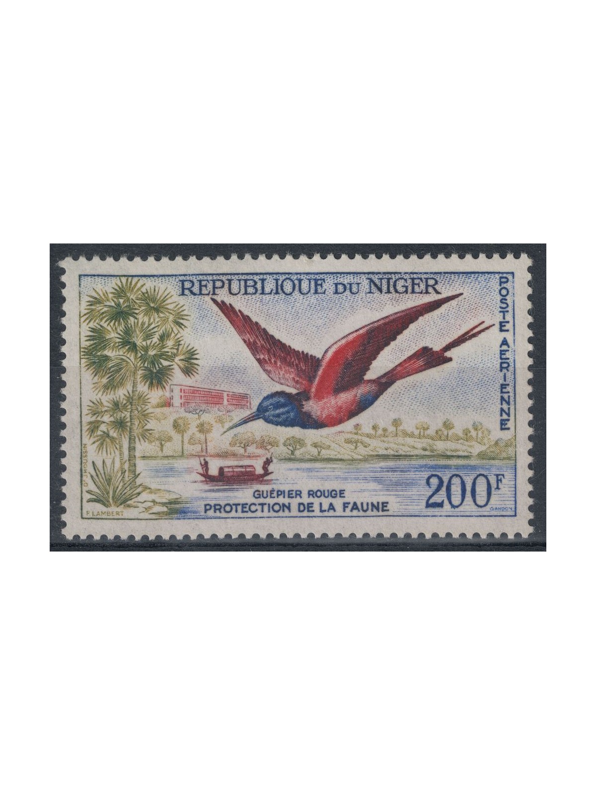 NIGER 1961 Protezione della fauna, uccelli, posta aerea MNH**