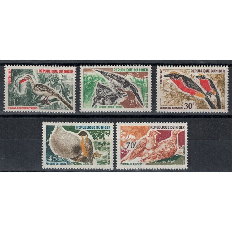 NIGER 1967 Fauna, birds 5v MNH**