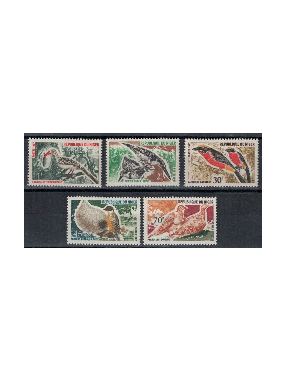 NIGER 1967 Fauna, uccelli 5v MNH**