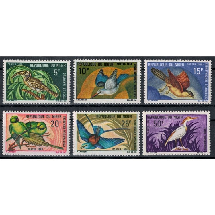 NIGER 1968 Fauna, uccelli 6v MNH**