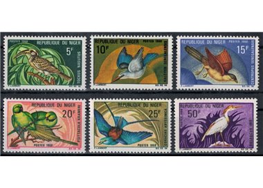 NIGER 1968 Fauna, birds 6v MNH**