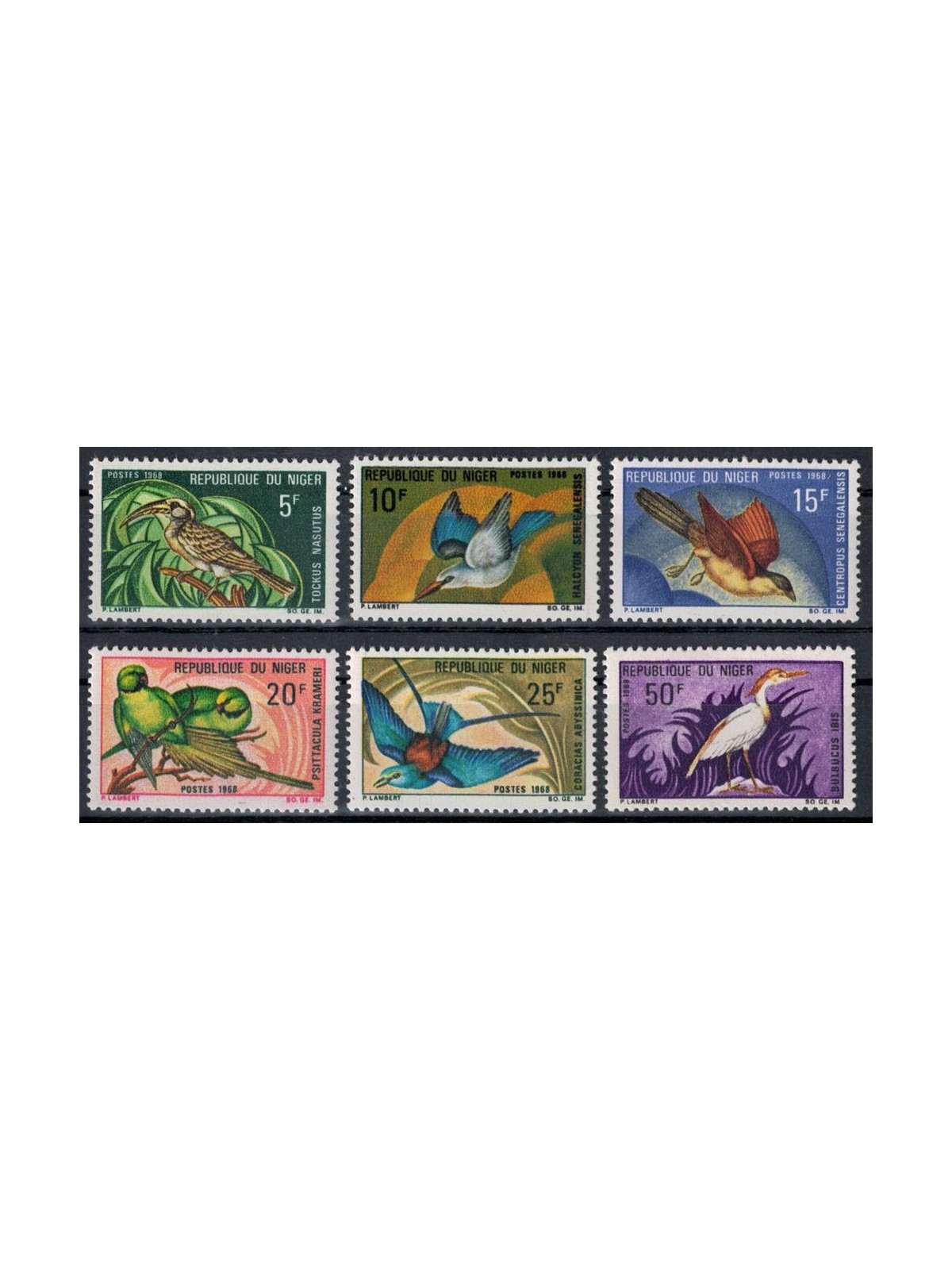 NIGER 1968 Fauna, uccelli 6v MNH**