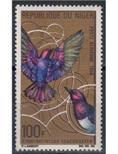 NIGER 1969 Fauna, uccelli, posta aerea MNH**