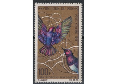 NIGER 1969 Fauna, uccelli, posta aerea MNH**