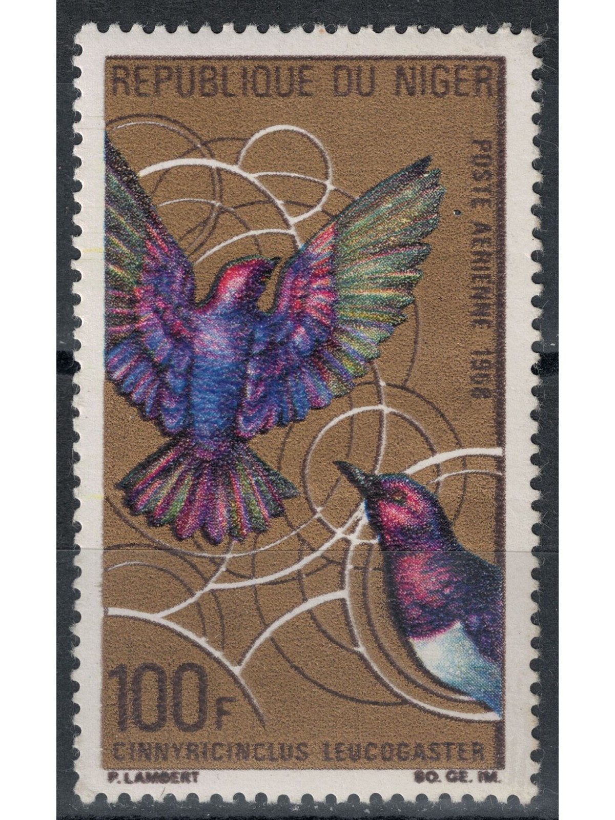 NIGER 1969 Fauna, uccelli, posta aerea MNH**