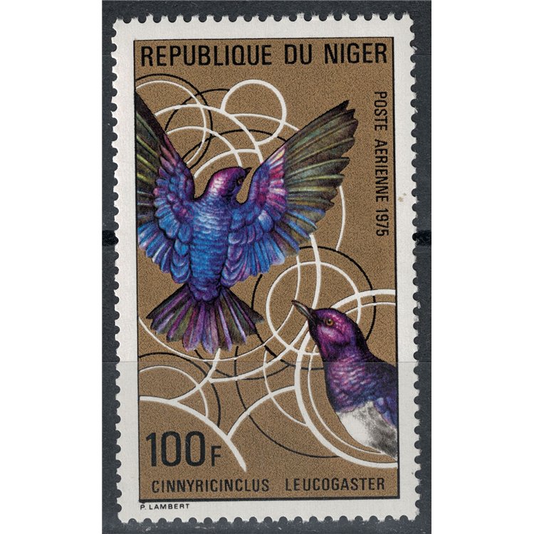 NIGER 1975 Fauna, uccelli, posta aerea MNH**