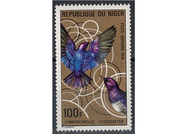 NIGER 1975 Fauna, uccelli, posta aerea MNH**