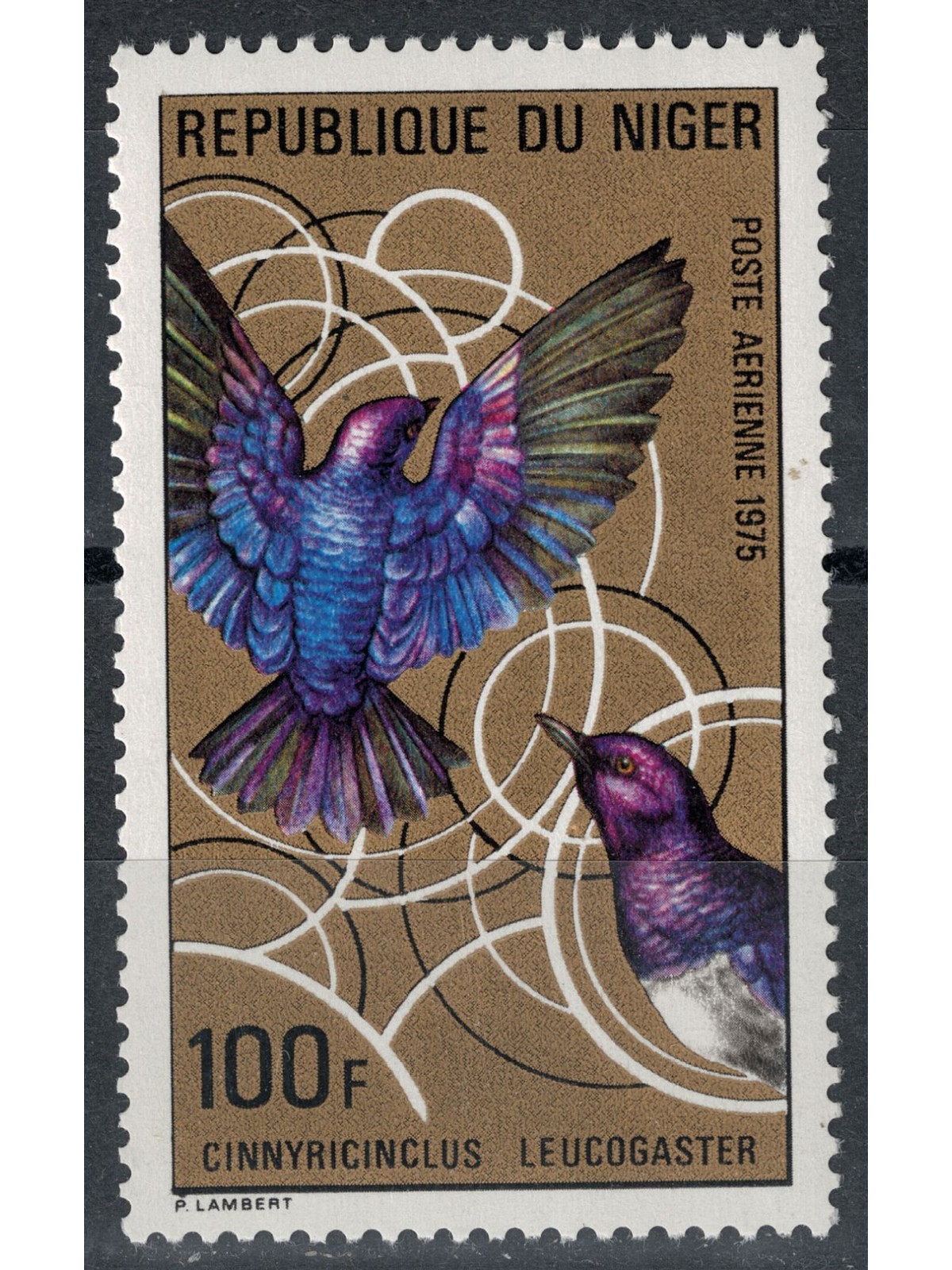 NIGER 1975 Fauna, uccelli, posta aerea MNH**