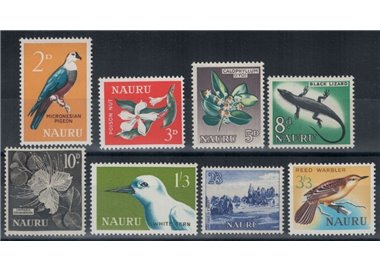 NAURU 1963-65 Ordinary series 8v MNH**