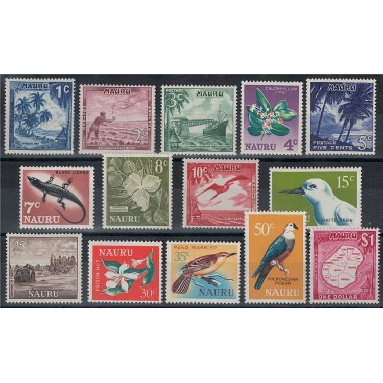 NAURU 1966 Ordinary series 14v MNH**