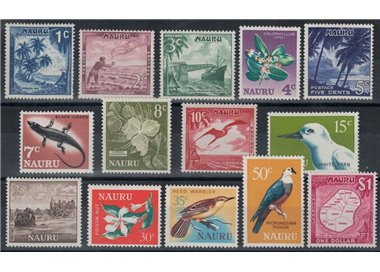 NAURU 1966 Ordinary series 14v MNH**