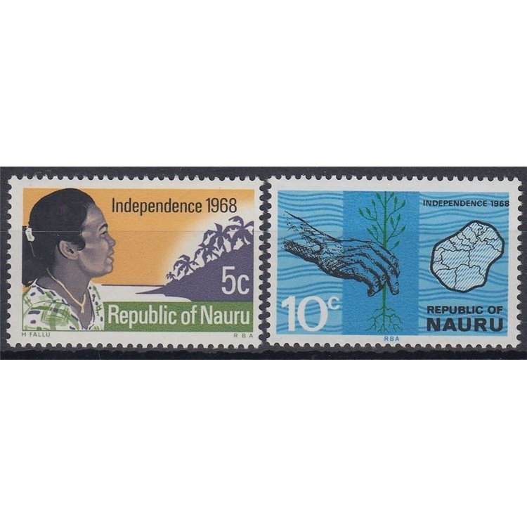 NAURU 1968 Independence 2v MNH**