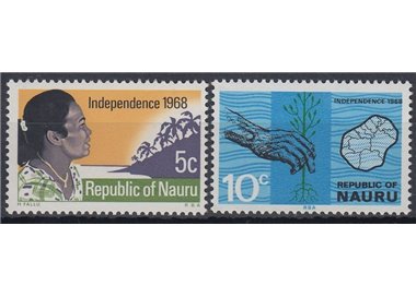NAURU 1968 Indipendenza 2v MNH**