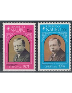 NAURU 1974 Christmas 2v MNH**