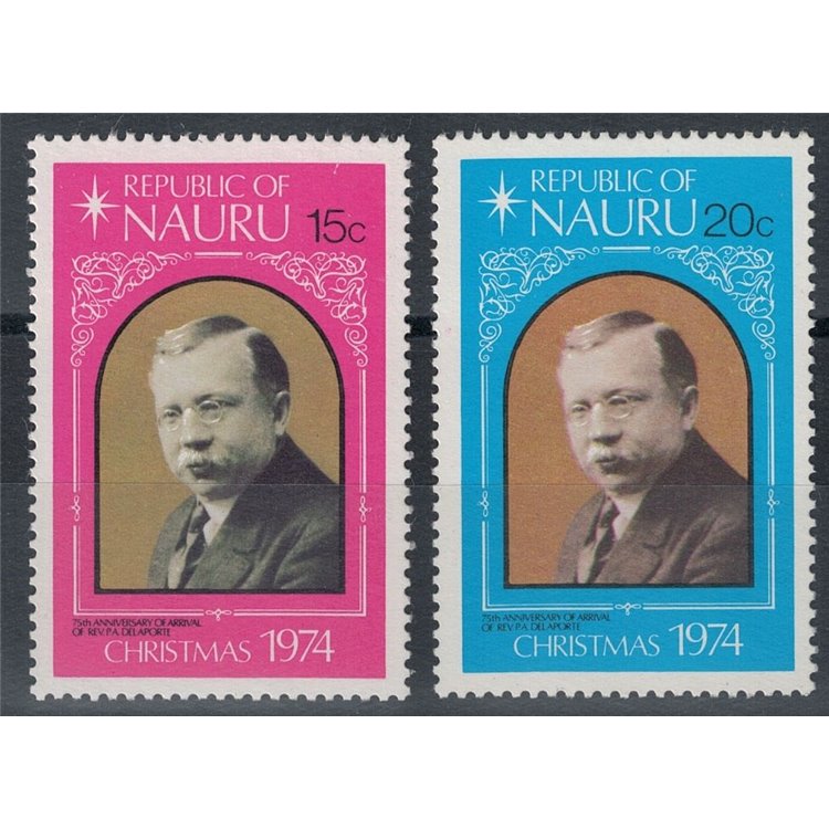 NAURU 1974 Christmas 2v MNH**