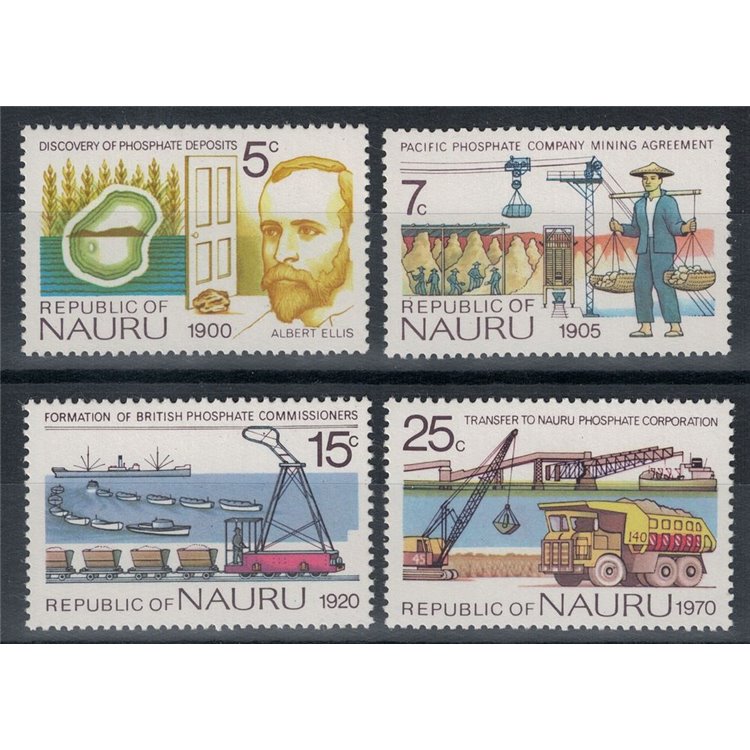 NAURU 1975 Discovery of phosphates 4v MNH**