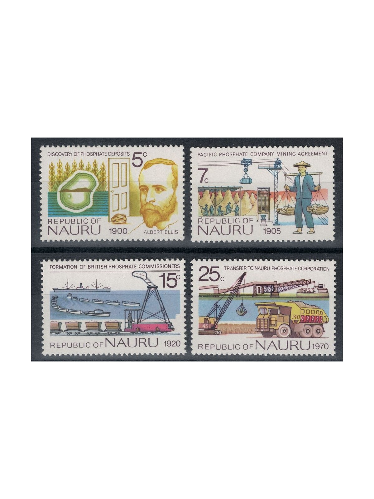 NAURU 1975 Discovery of phosphates 4v MNH**